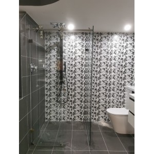 Sero-L Frameless Sliding Door L Shape Shower Screen 1200-1300*1000